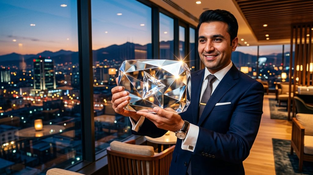 ۳. لوح الماسی (Diamond Creator Award) شرایط: رسیدن به 10,000,000 (ده میلیون) مشترک. جنس لوح: کریستال بی‌رنگ و شفاف با یک کریستال بزرگ به شکل دکمه پلی (Play) در مرکز آن. ویژگی: دریافت این لوح بسیار دشوار است و نشان‌دهنده شهرت جهانی کانال شماست.