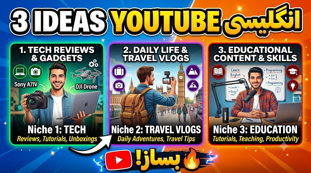 3 ایده یوتیوب انگلیسی